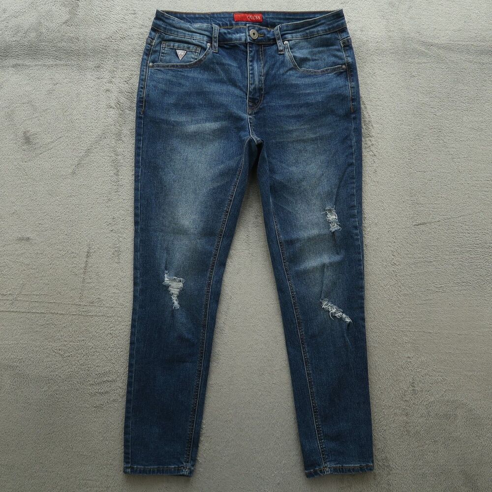 Guess Jeans Women's Fits 31 ( No Tag ) Mid-Rise Skinny 29" Inseam Distressed
